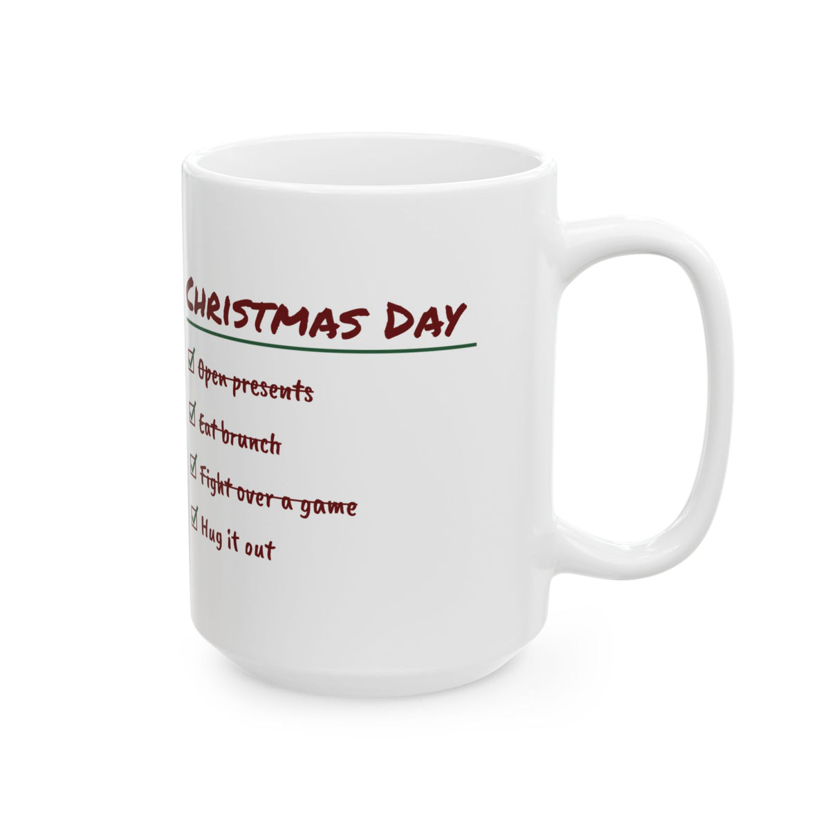 Funny Family Christmas Coffee Mug Fight Over A Game Hug It Out