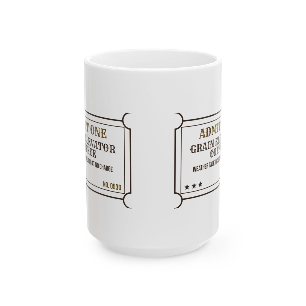 Funny Farmer Coffee Mug Grain Elevator Coffee Weather Talk Included