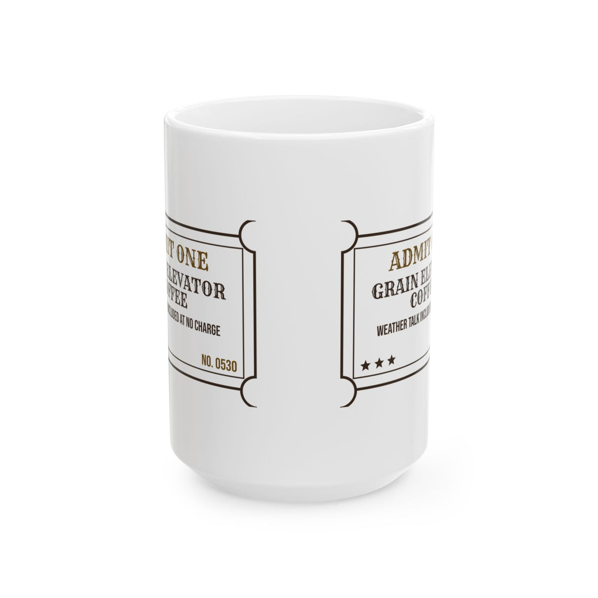 Funny Farmer Coffee Mug Grain Elevator Coffee Weather Talk Included