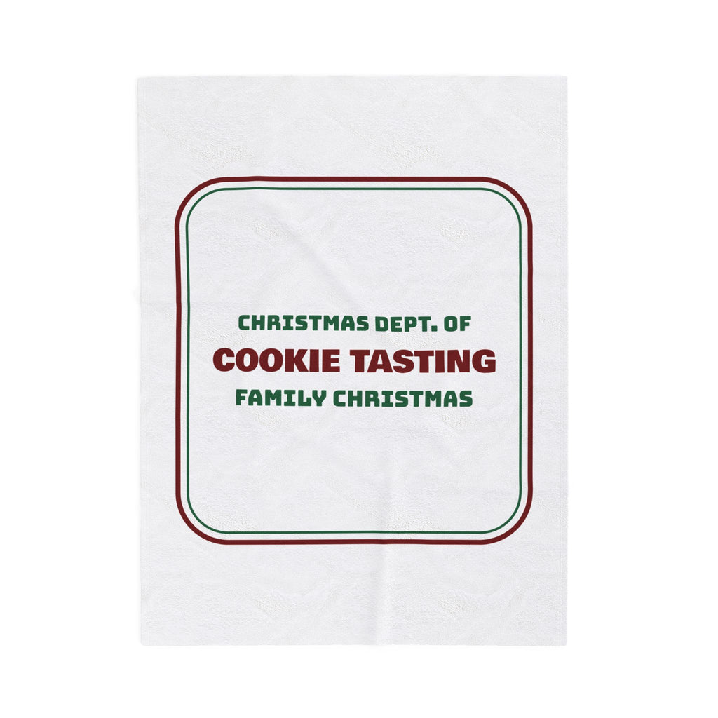 Funny Family Christmas Throw Blanket Dept Of Cookie Tasting Matching Set
