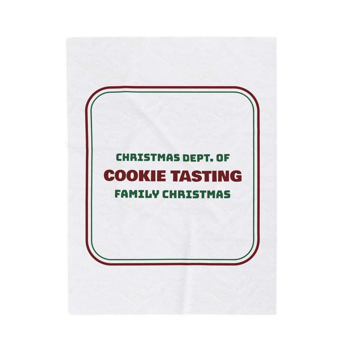 Funny Family Christmas Throw Blanket Dept Of Cookie Tasting Matching Set