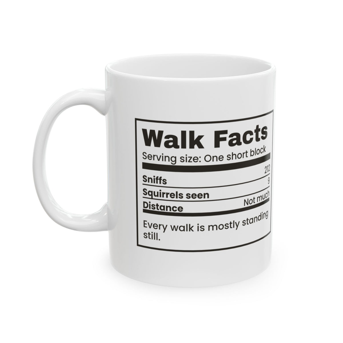 Funny Dog Mom Coffee Mug Walk Facts Label For Dog Owners