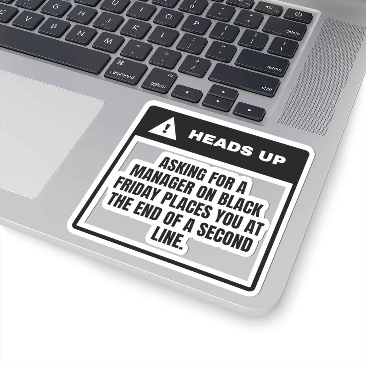 Funny Christmas Retail Sticker Ask For A Manager Join A Second Line