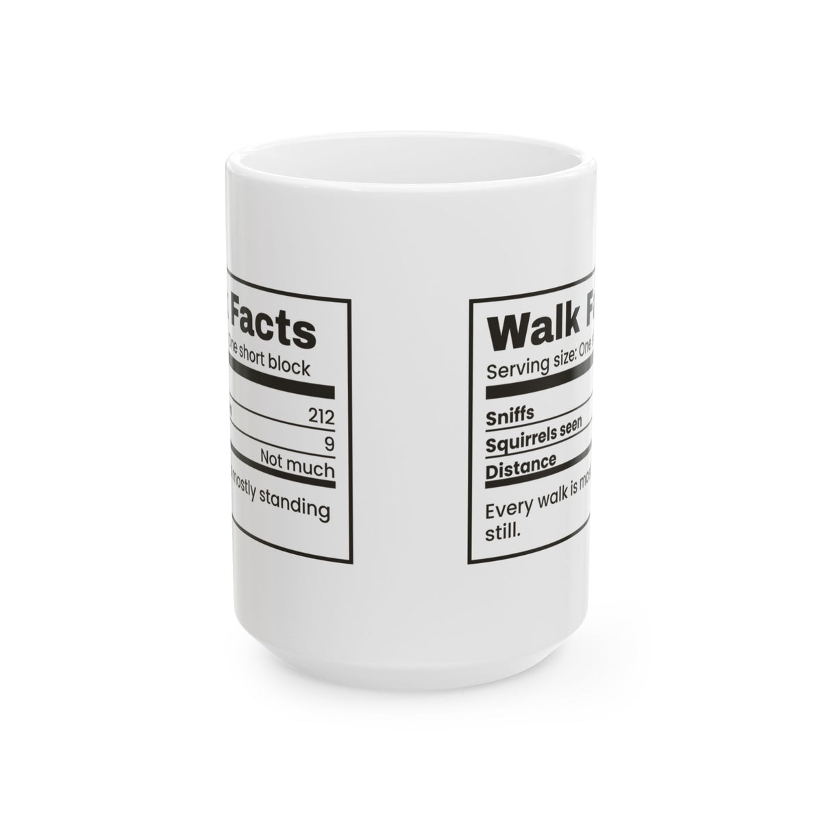 Funny Dog Mom Coffee Mug Walk Facts Label For Dog Owners