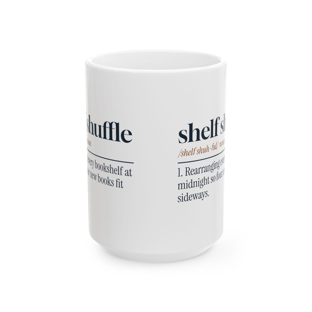 Funny Book Lover Coffee Mug Shelf Shuffle Dictionary For Readers