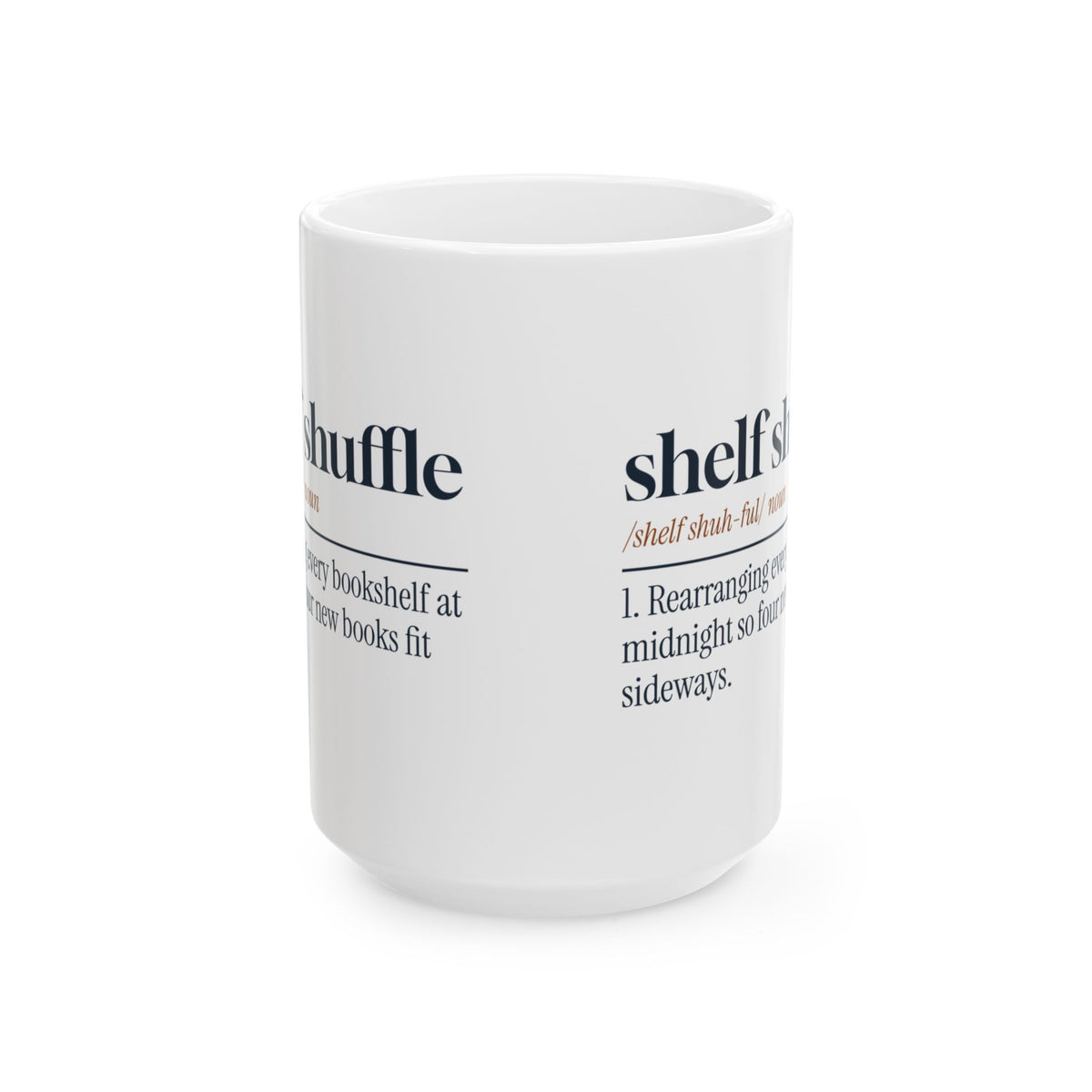 Funny Book Lover Coffee Mug Shelf Shuffle Dictionary For Readers