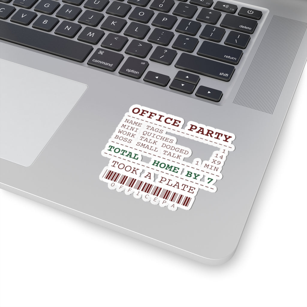 Funny Christmas Coworker Sticker Mini Quiches 14 Office Party Receipt