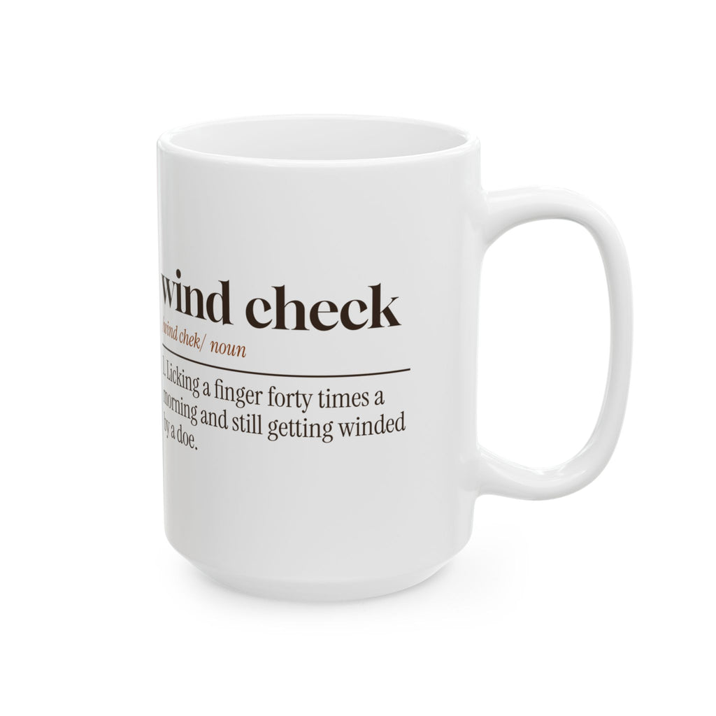 Funny Hunting Coffee Mug Wind Check Dictionary Definition For Hunters