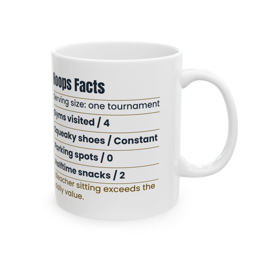Funny Basketball Coffee Mug Hoops Facts Label For Basketball Parents