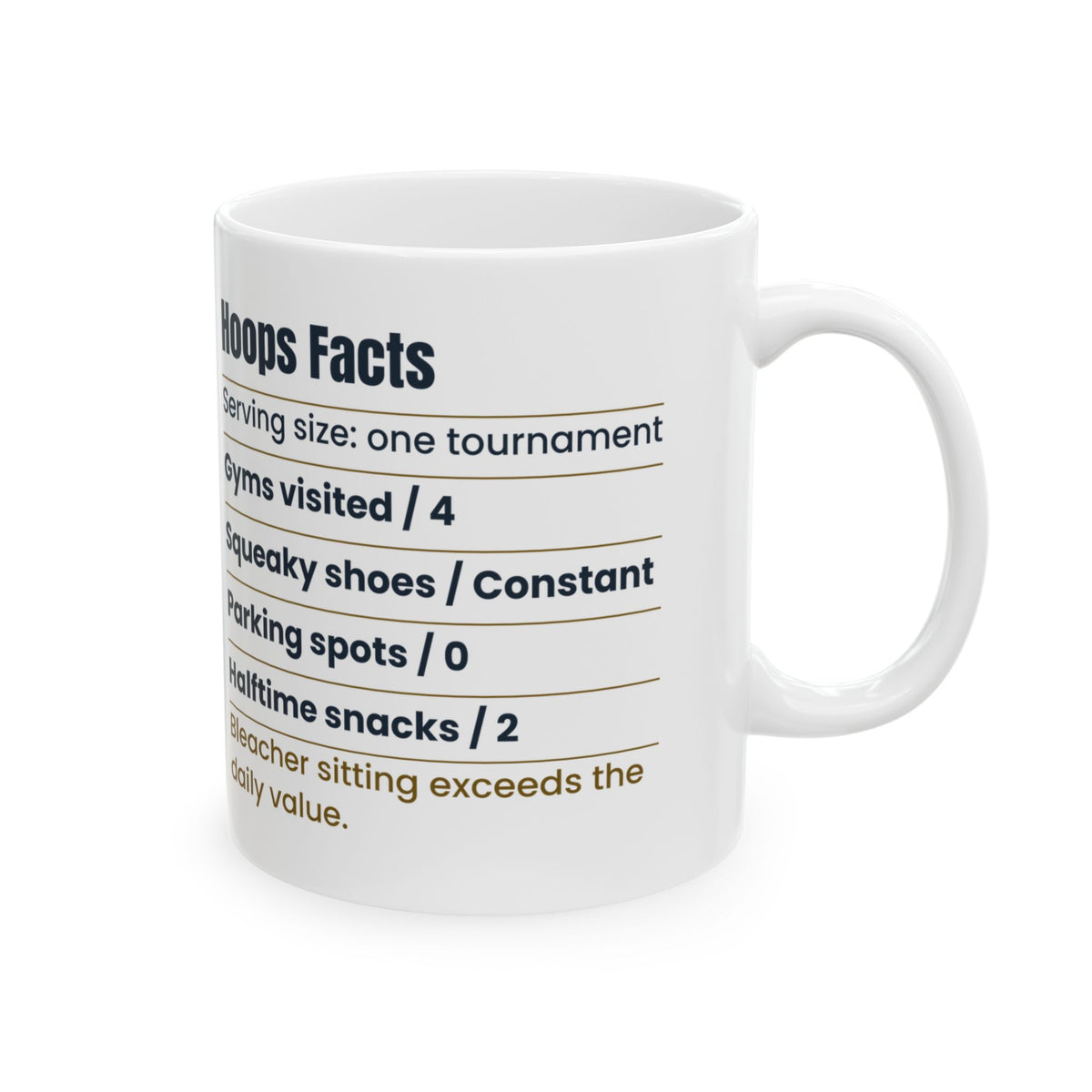 Funny Basketball Coffee Mug Hoops Facts Label For Basketball Parents