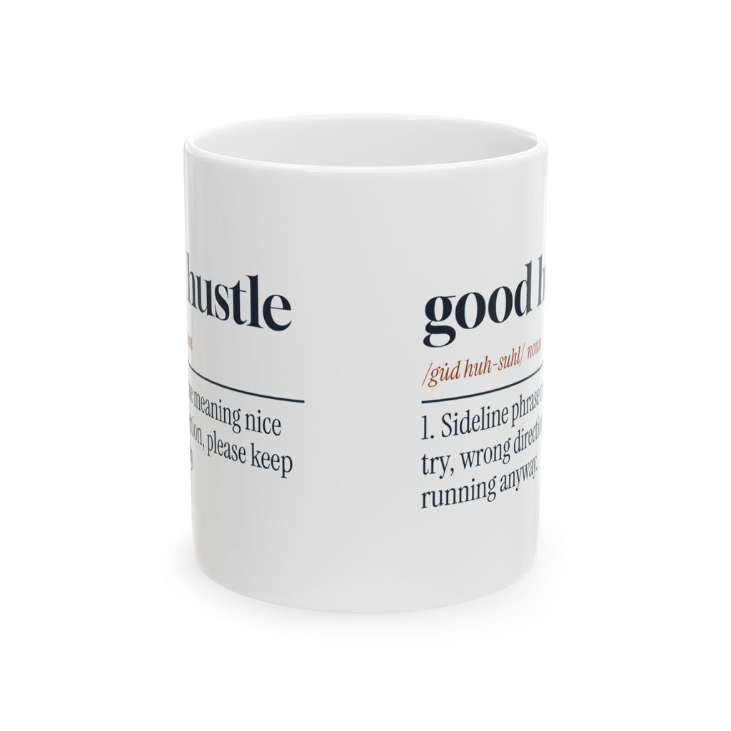 Funny Sports Coach Coffee Mug Good Hustle Dictionary Definition