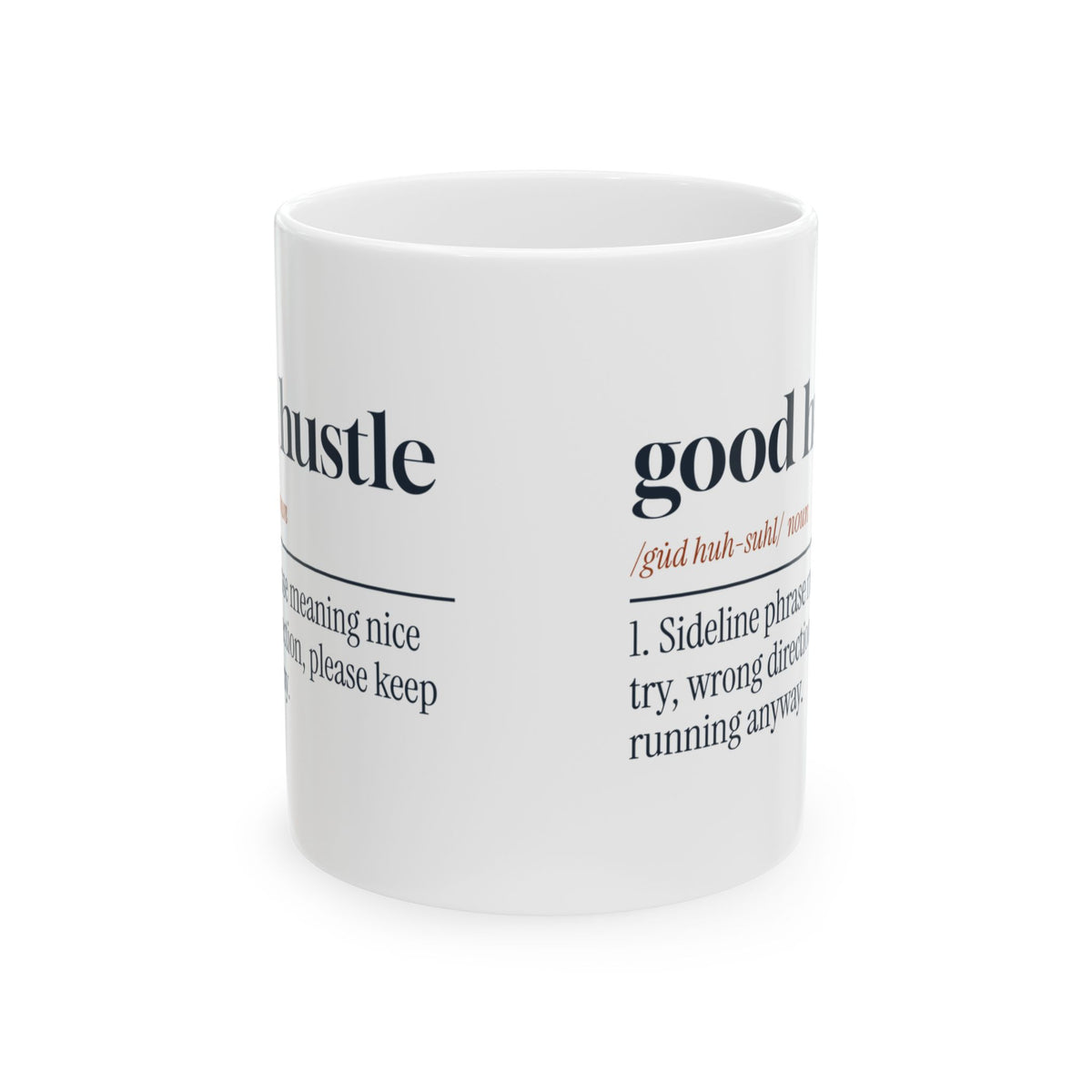 Funny Sports Coach Coffee Mug Good Hustle Dictionary Definition