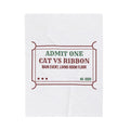 Funny Christmas Cat Throw Blanket Cat Vs Ribbon Main Event Ticket