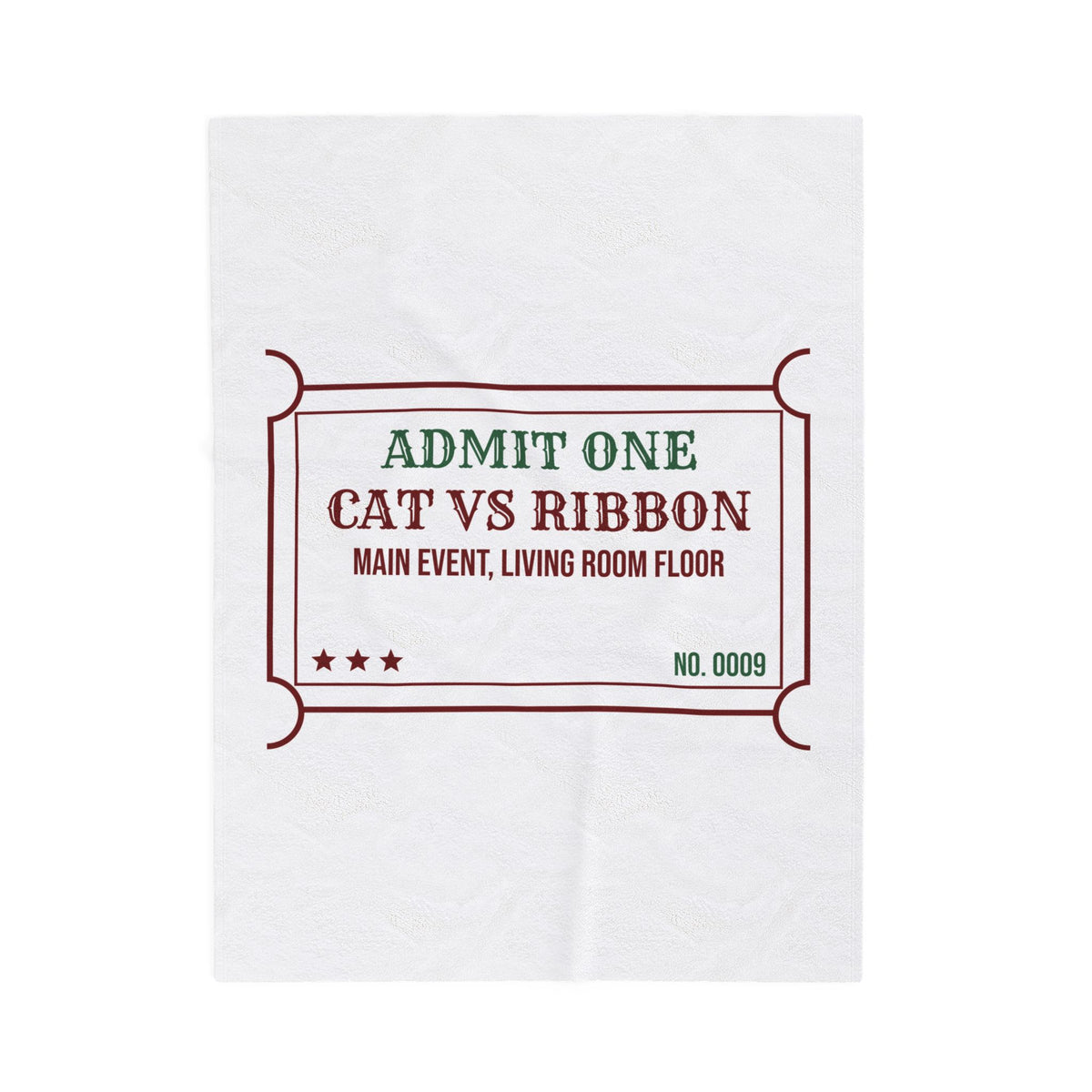 Funny Christmas Cat Throw Blanket Cat Vs Ribbon Main Event Ticket