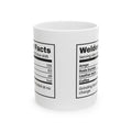 Funny Welder Coffee Mug Welder Facts Nutrition Label