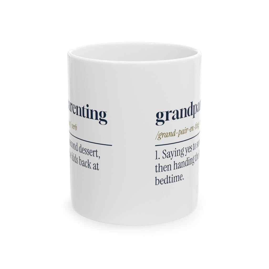 Funny Grandparents Christmas Coffee Mug Grandparenting Definition
