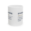 Funny Grandparents Christmas Coffee Mug Grandparenting Definition