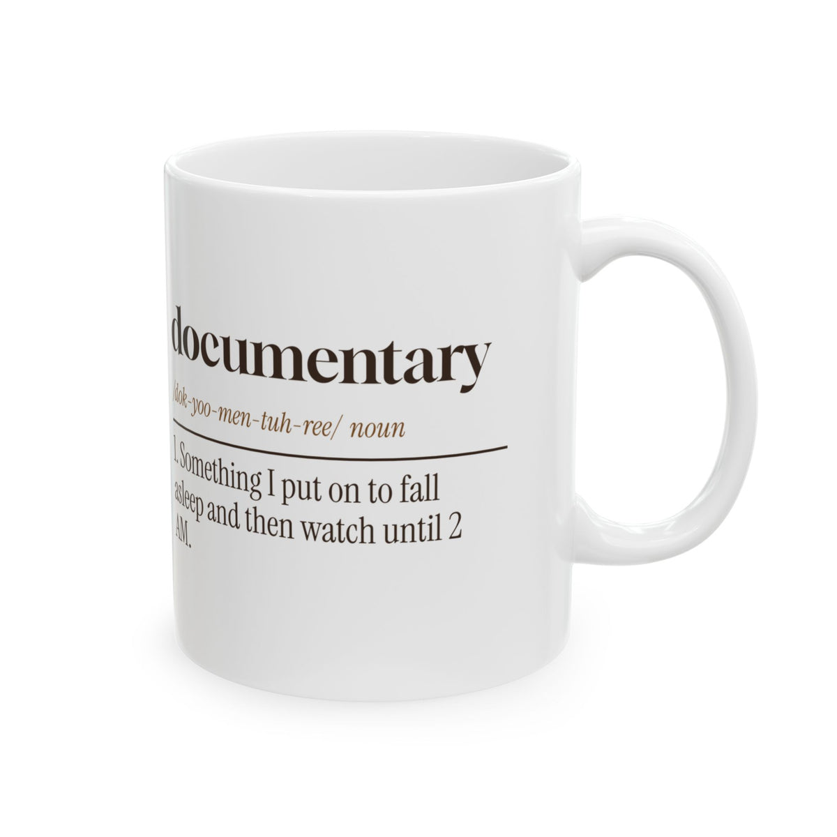 Funny History Buff Coffee Mug Documentary Definition