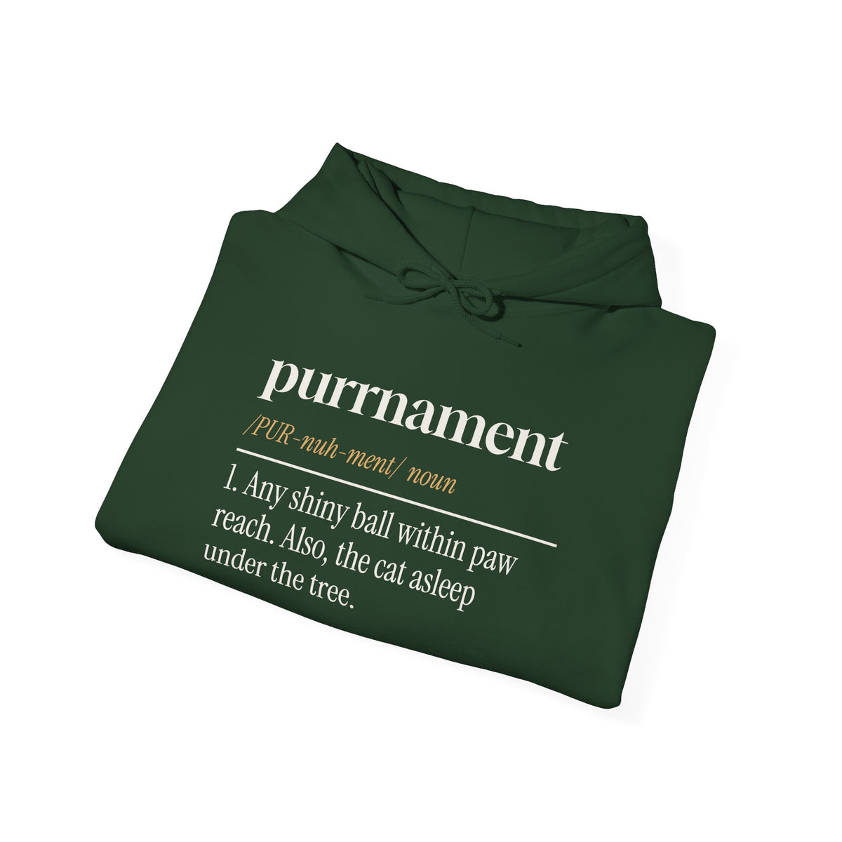 Funny Christmas Cat Hoodie Purrnament Dictionary Definition