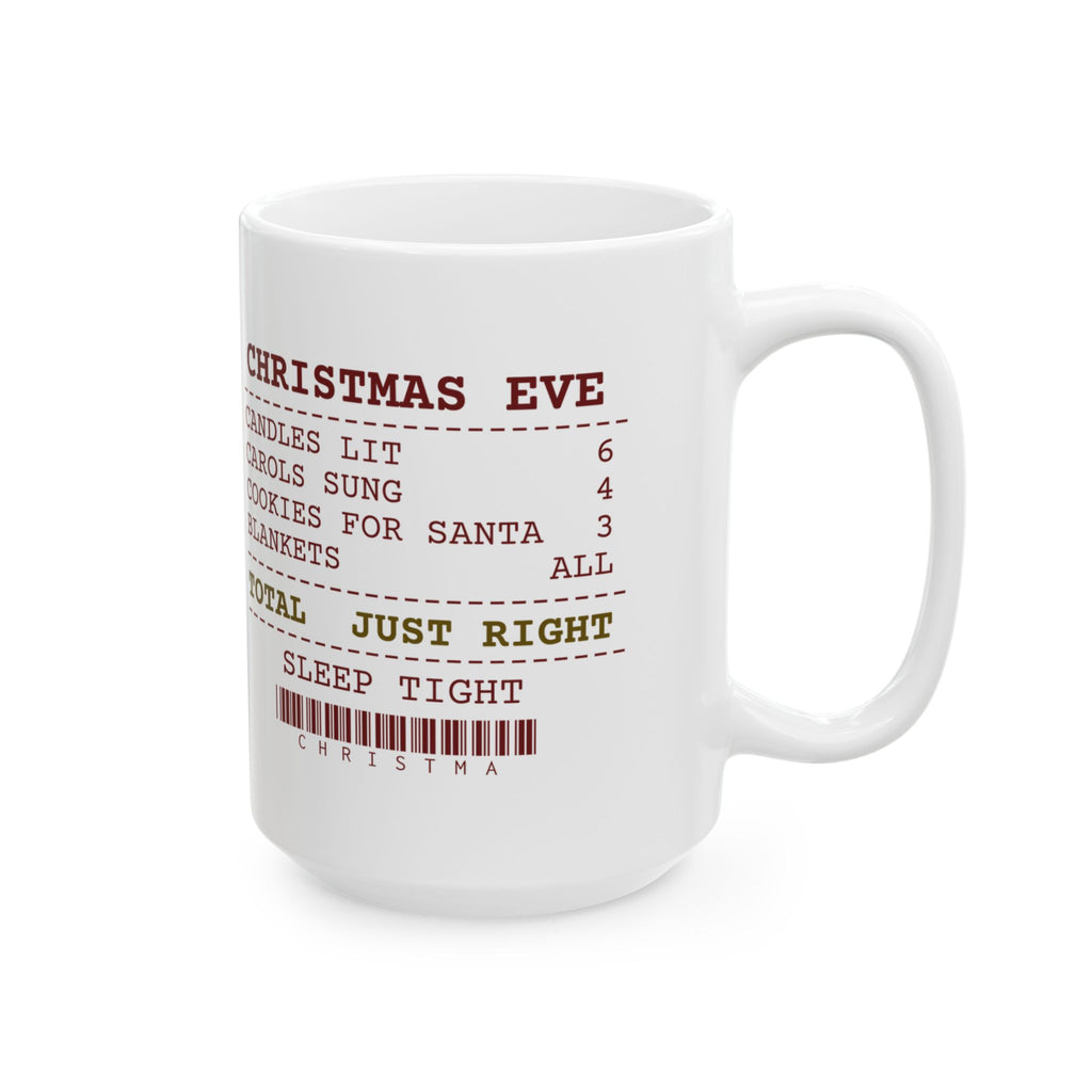 Christmas Coffee Mug Candles Lit 6 Carols Sung 4 Christmas Eve Receipt