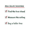 Funny New Home Christmas Sticker Measure The Ceiling Checklist