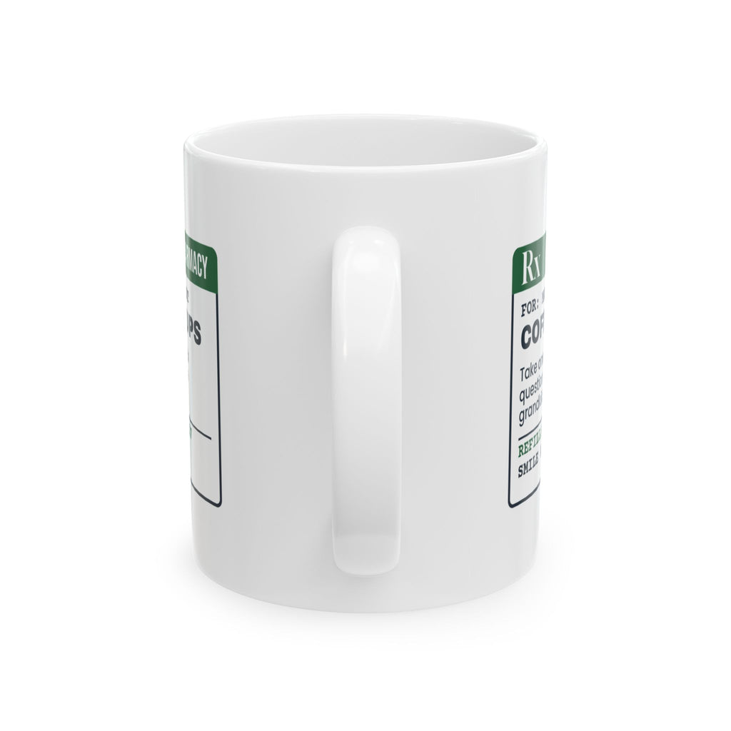 Funny Christmas Coffee Mug Smile And Nod Prescription For In-Laws Visit