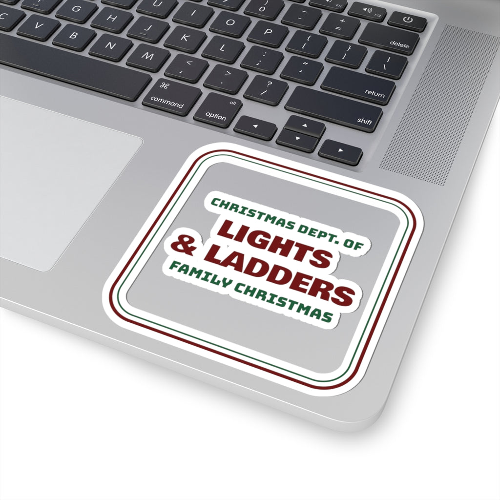 Funny Family Christmas Sticker Dept Of Tangled Lights Matching Set
