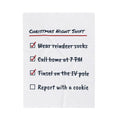 Funny Christmas Nurse Throw Blanket Christmas Night Shift Checklist