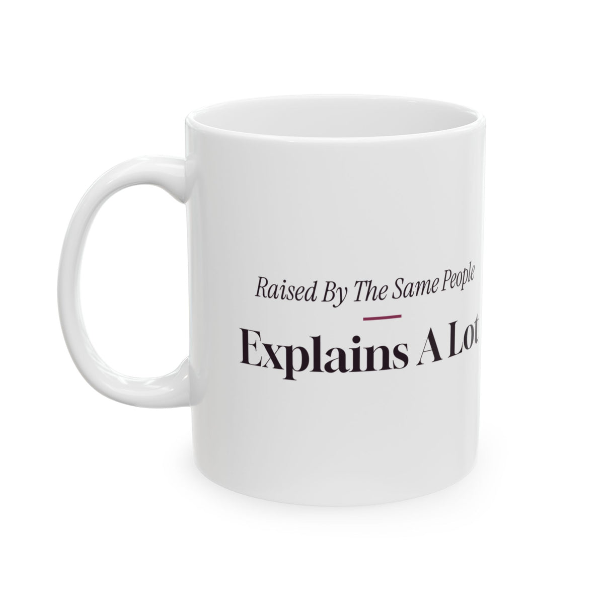 Funny Sister Mug Raised By The Same People Explains A Lot For Sisters