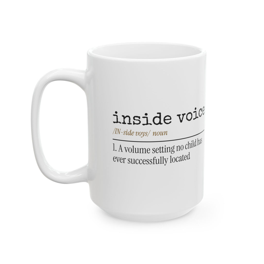 Funny Teacher Dictionary Coffee Mug Inside Voice For Teachers