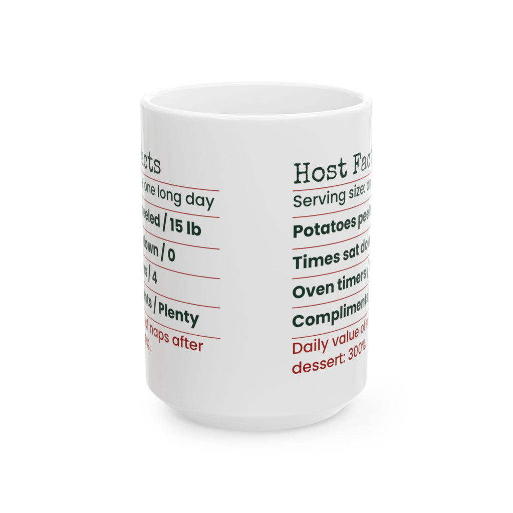 Funny Christmas Hosting Coffee Mug Host Facts Label For The Host