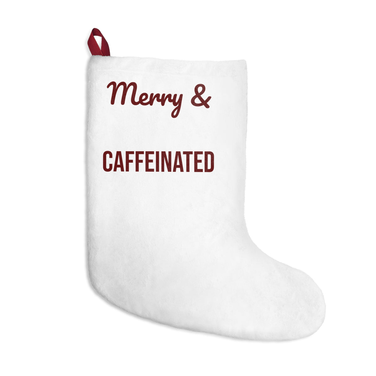 Christmas Stocking Merry And Caffeinated For Coffee Lovers