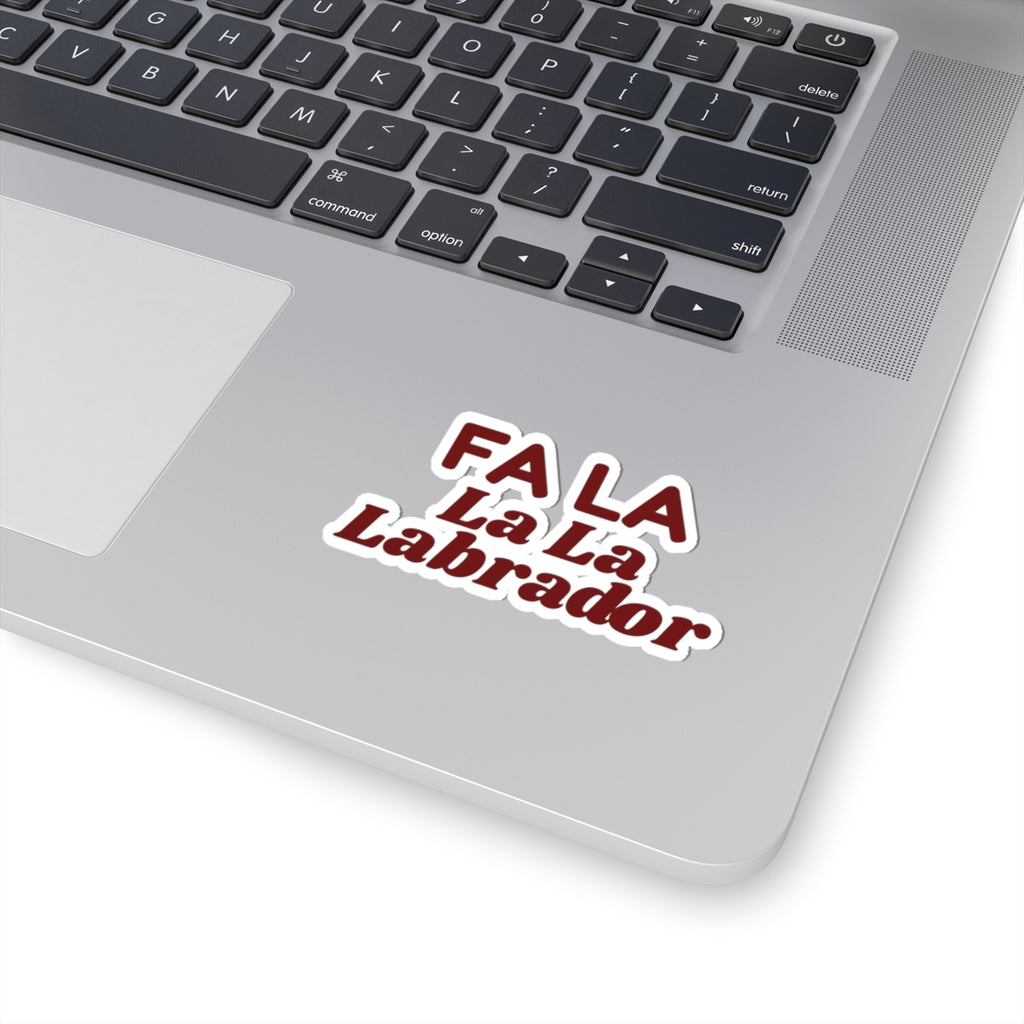 Funny Dog Christmas Sticker Fa La La La Labrador For Lab Owners