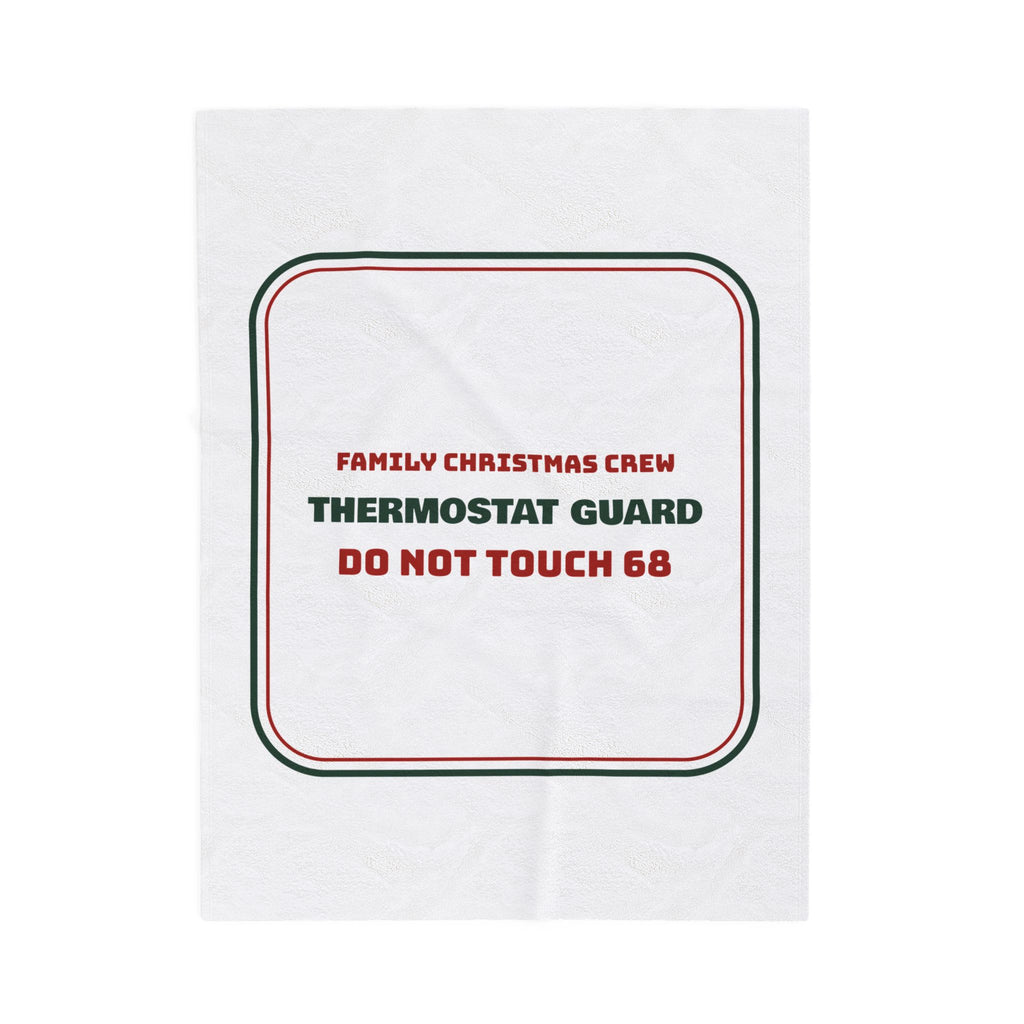 Matching Family Christmas Throw Blanket Thermostat Guard Family Crew