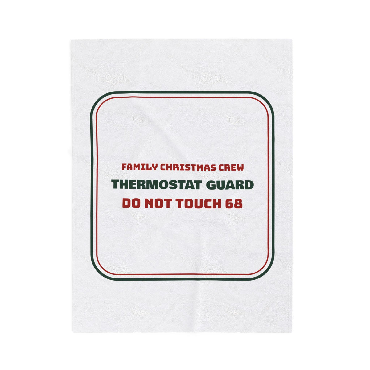 Matching Family Christmas Throw Blanket Thermostat Guard Family Crew