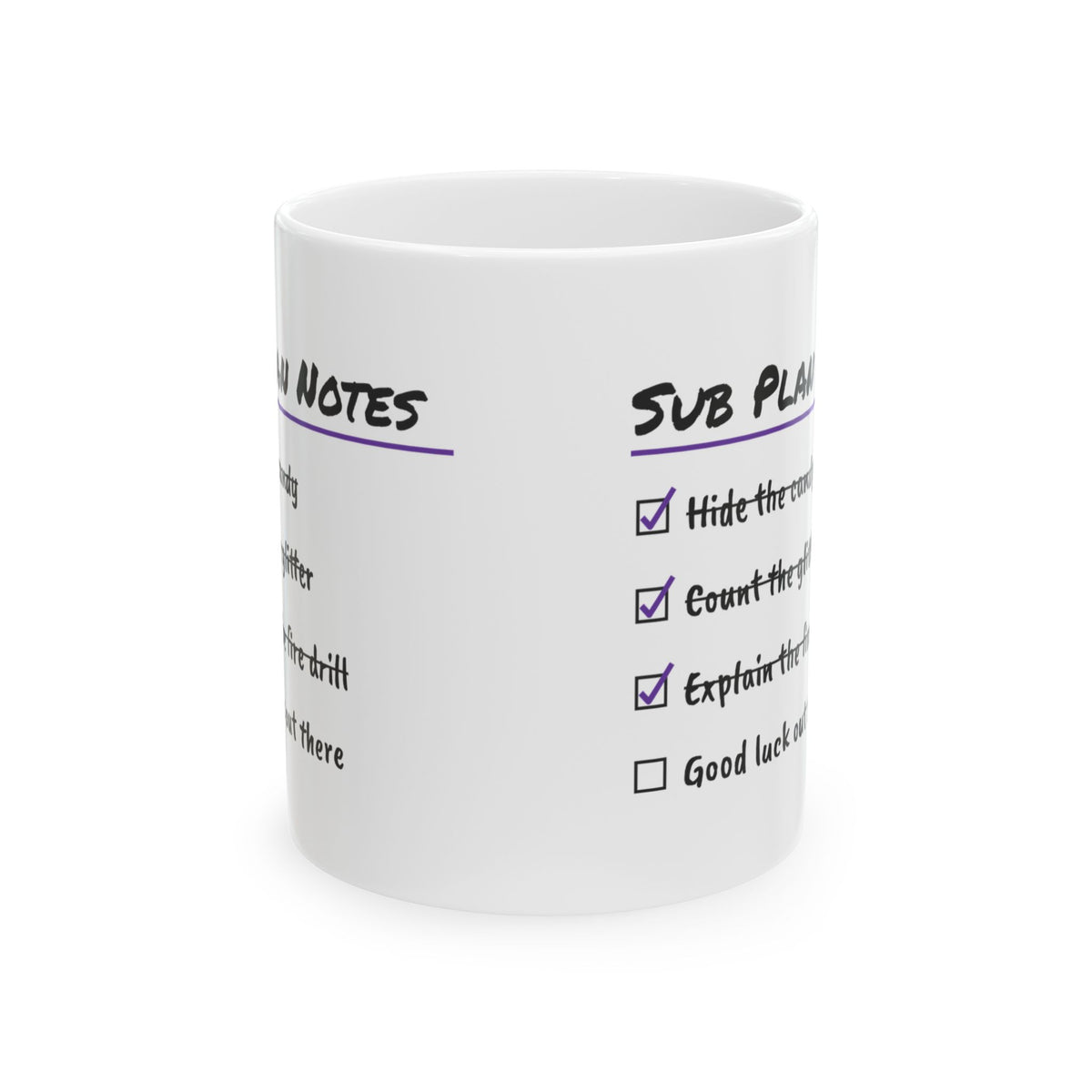 Spooky Teacher Coffee Mug Sub Plan Checklist For Teachers