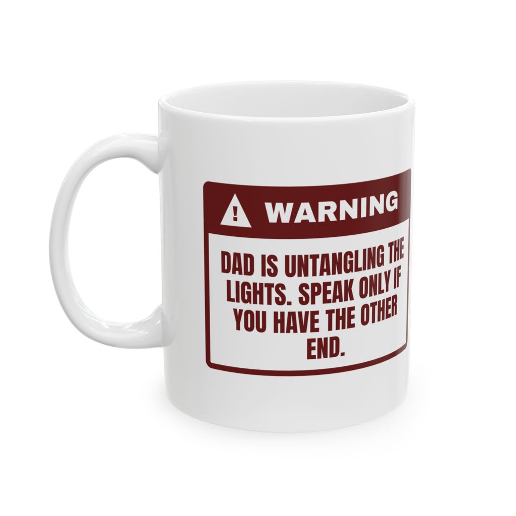 Funny Christmas Dad Coffee Mug Untangling Lights Hand Me The Other End