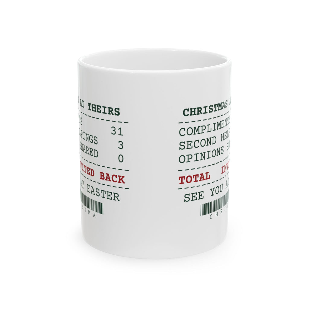 Funny In-Laws Christmas Coffee Mug Opinions Shared 0 Invited Back