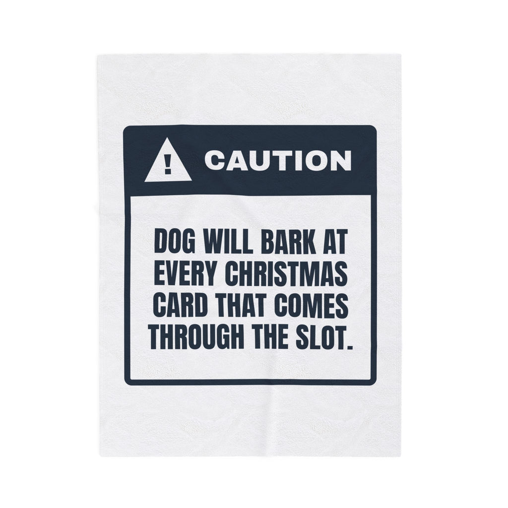 Funny Christmas Dog Throw Blanket Barks At Every Christmas Card