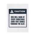 Funny Christmas Dog Throw Blanket Barks At Every Christmas Card