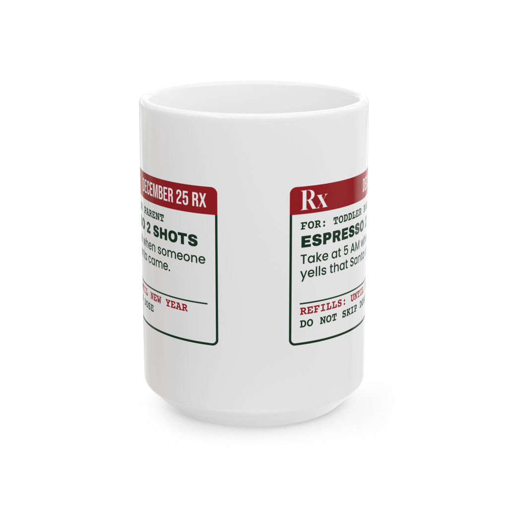 Funny Christmas Coffee Mug Espresso 2 Shots For Parents Of Toddlers