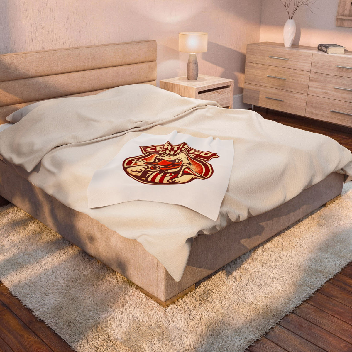Certified Chaos Funny Retro Goose Referee Throw Blanket