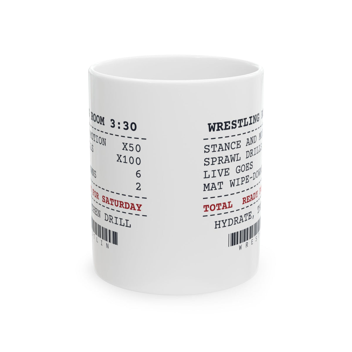 Funny Wrestling Coffee Mug Practice Room Receipt Ready For Saturday