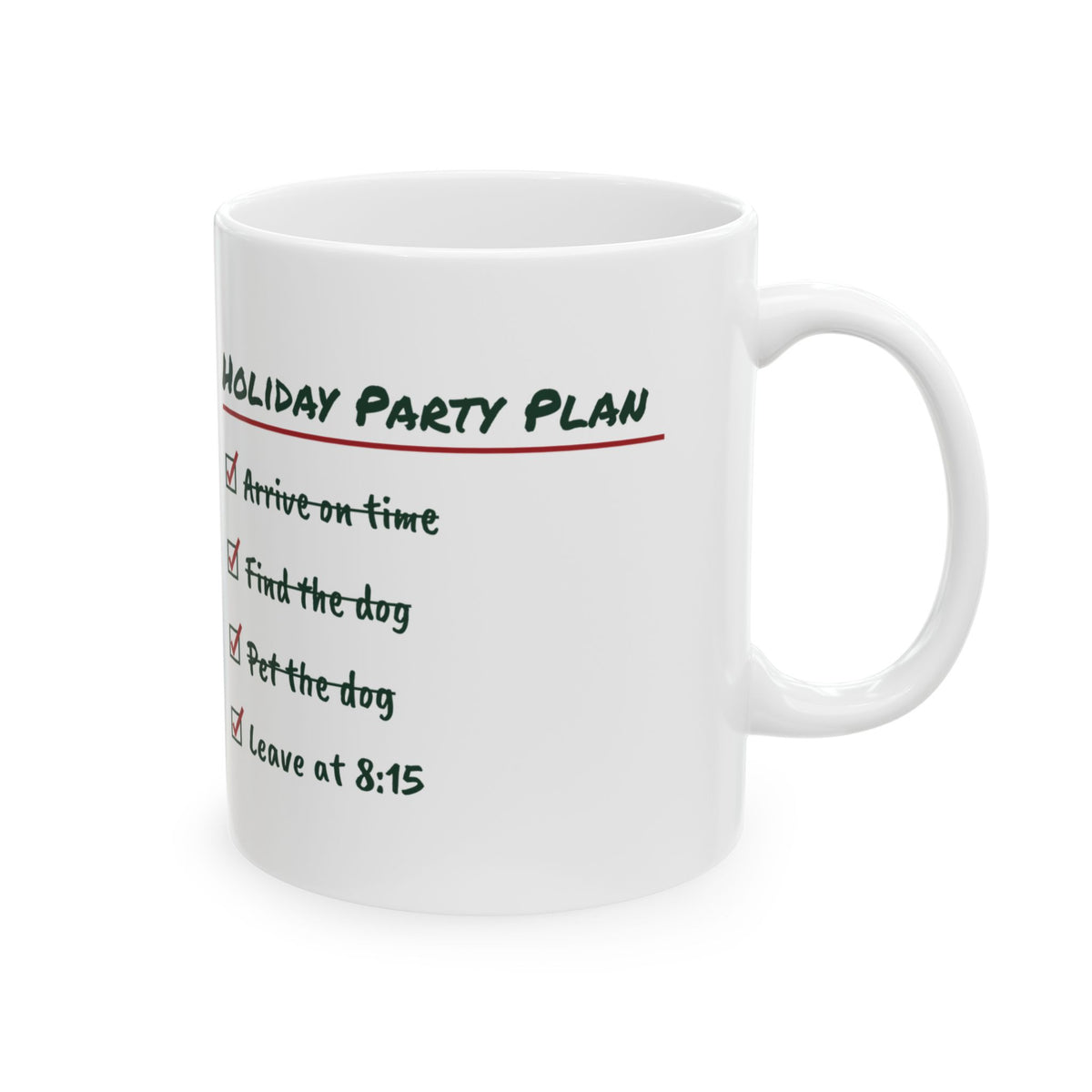 Funny Introvert Christmas Coffee Mug Holiday Party Plan Leave At 8:15