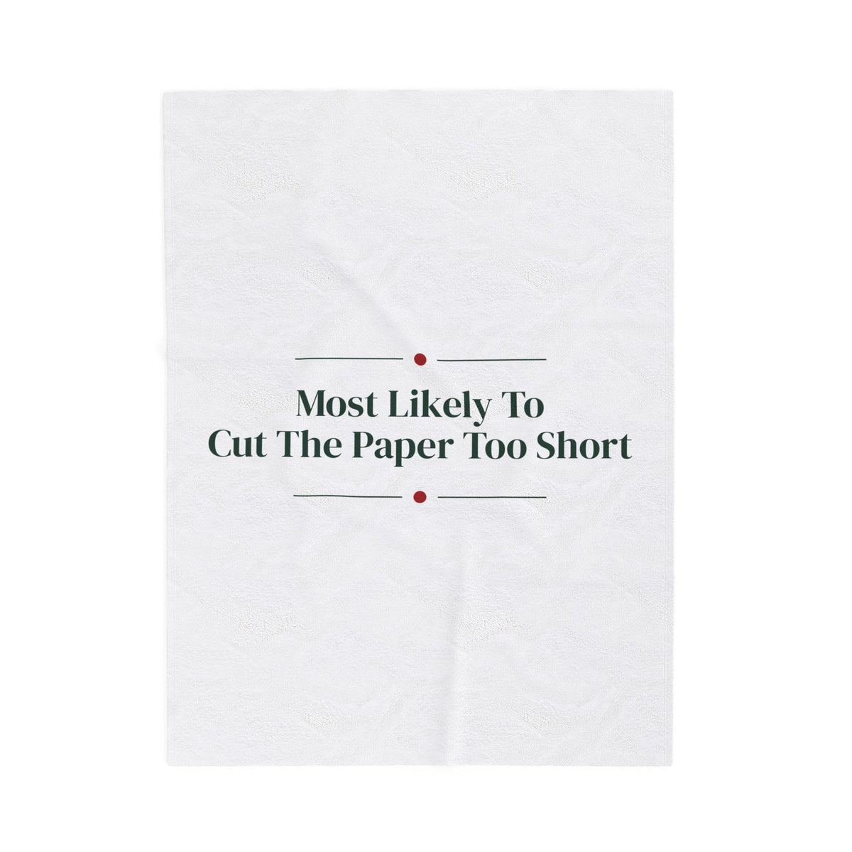 Funny Christmas Throw Blanket Most Likely To Cut The Paper Too Short Family