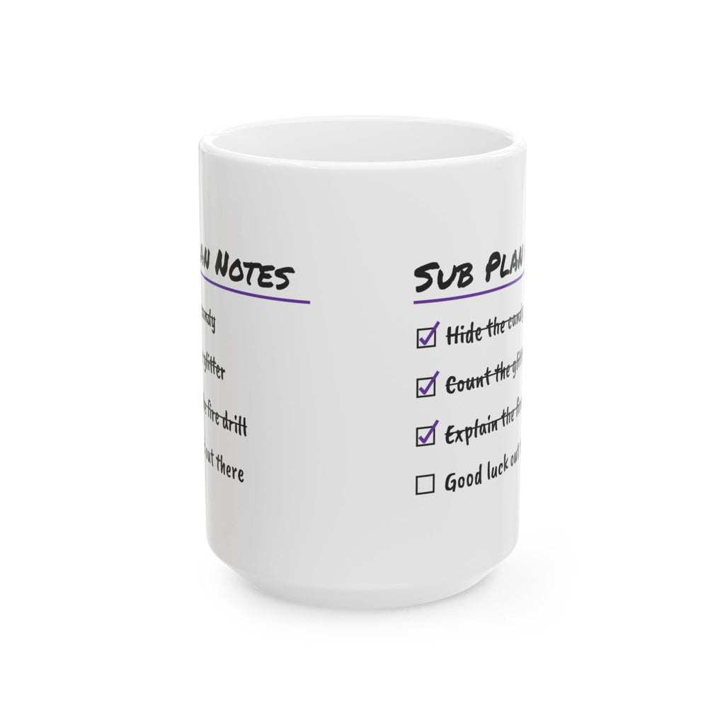 Spooky Teacher Coffee Mug Sub Plan Checklist For Teachers