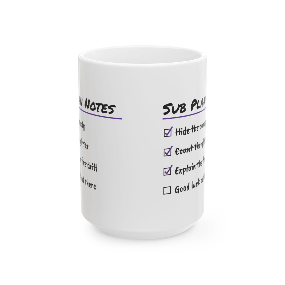 Spooky Teacher Coffee Mug Sub Plan Checklist For Teachers