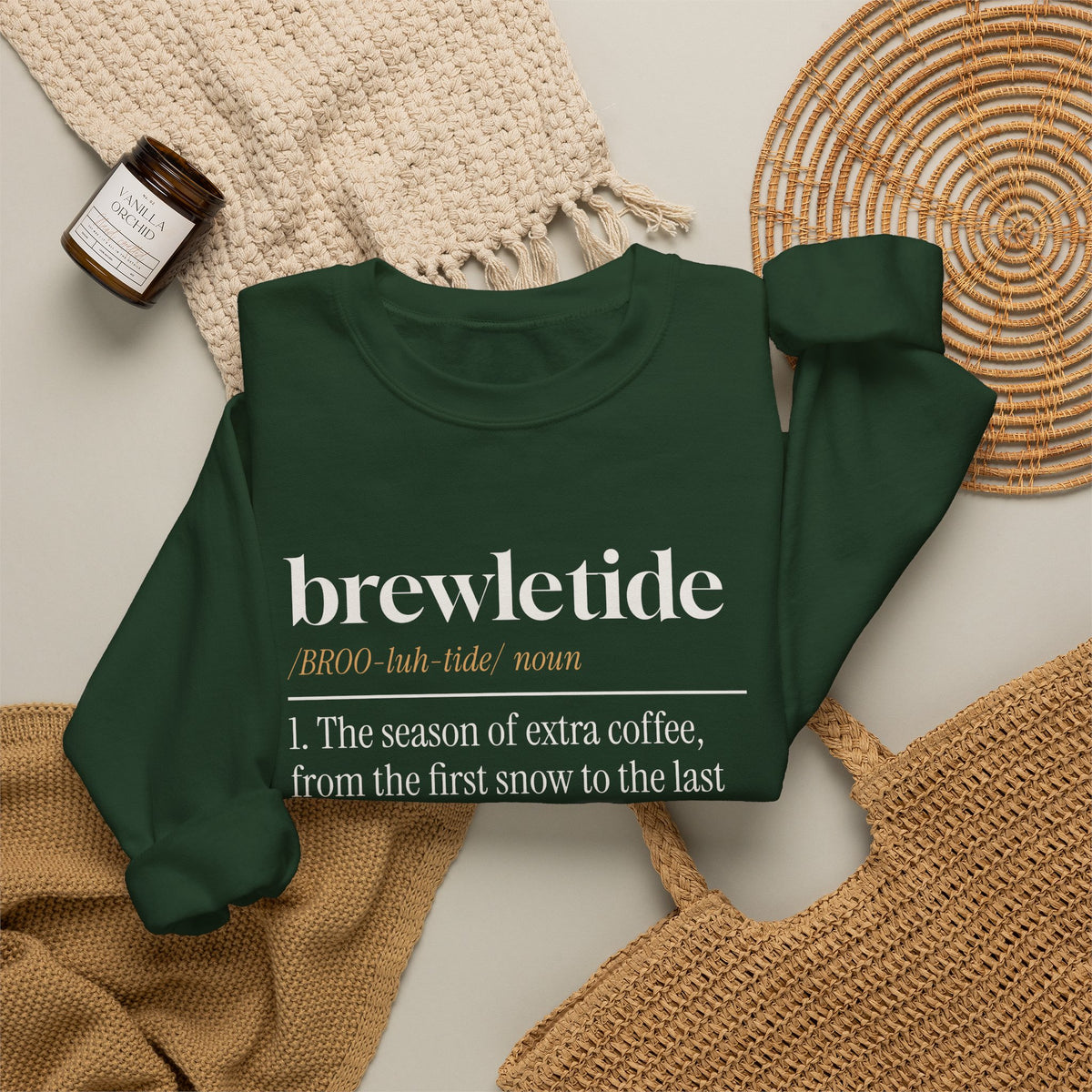 Funny Christmas Sweatshirt Brewletide Dictionary Definition