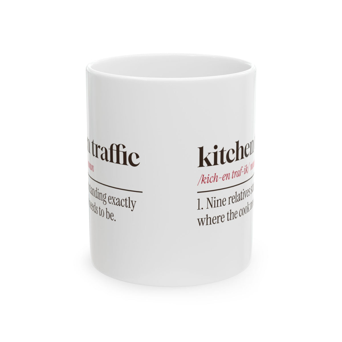 Funny Family Christmas Coffee Mug Kitchen Traffic Definition For Cooks