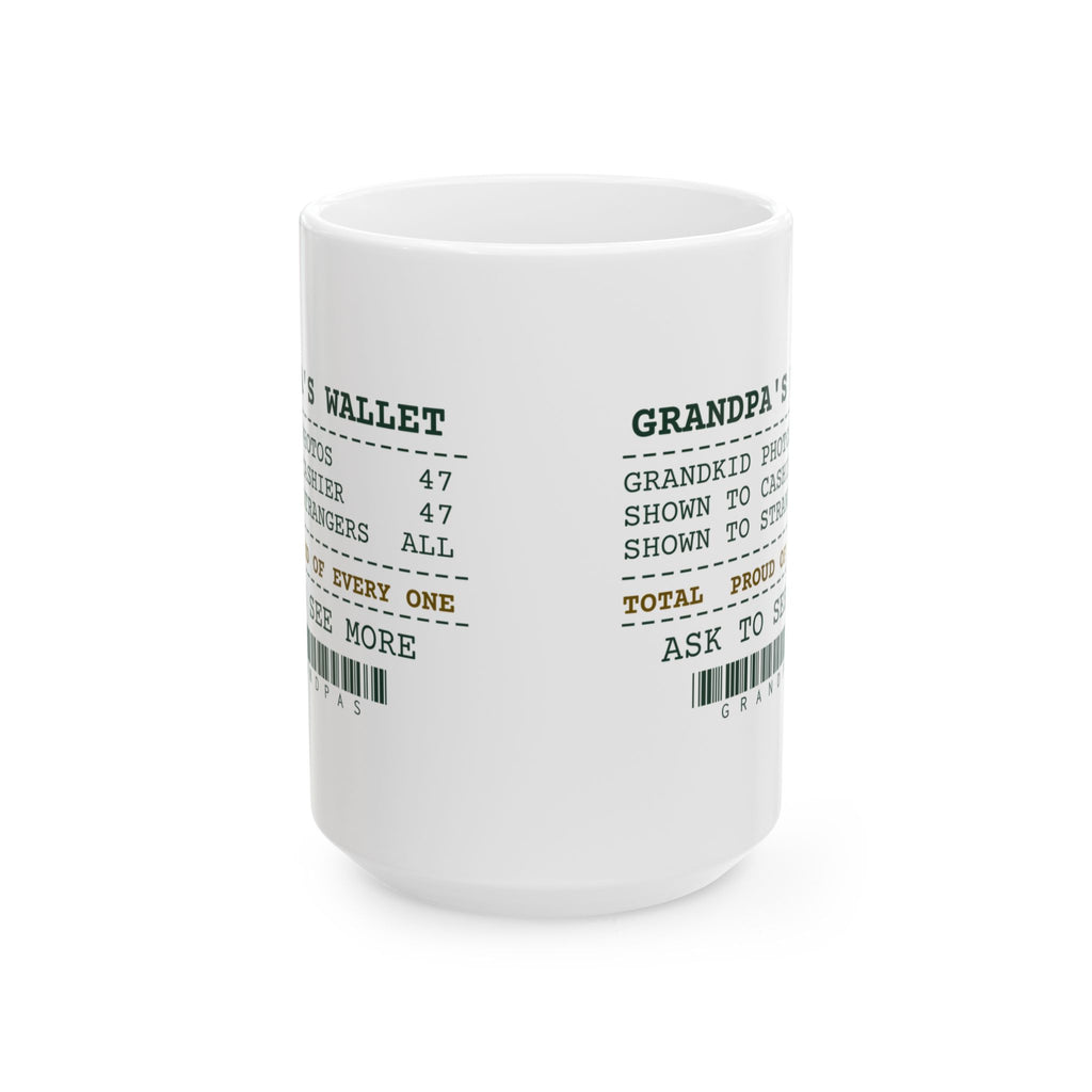 Funny Christmas Coffee Mug Grandpa's Wallet Photos Proud Of Every One